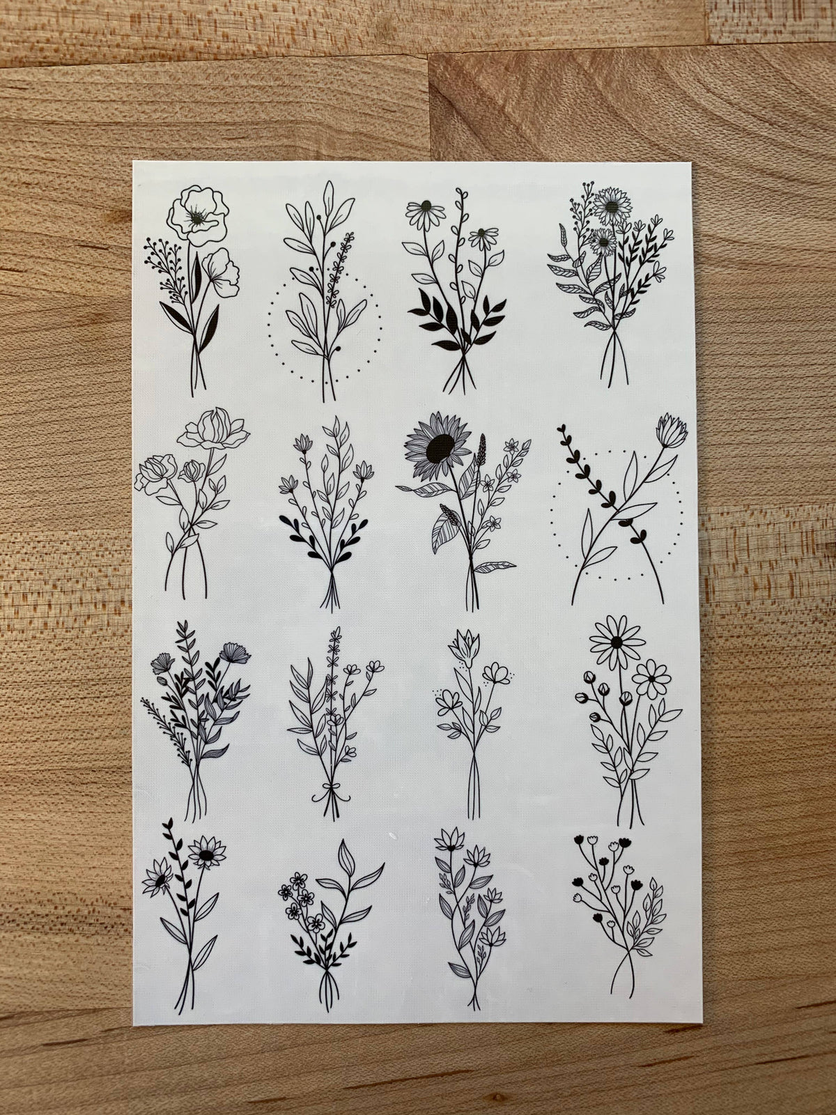 Wildflower Temporary Tattoos