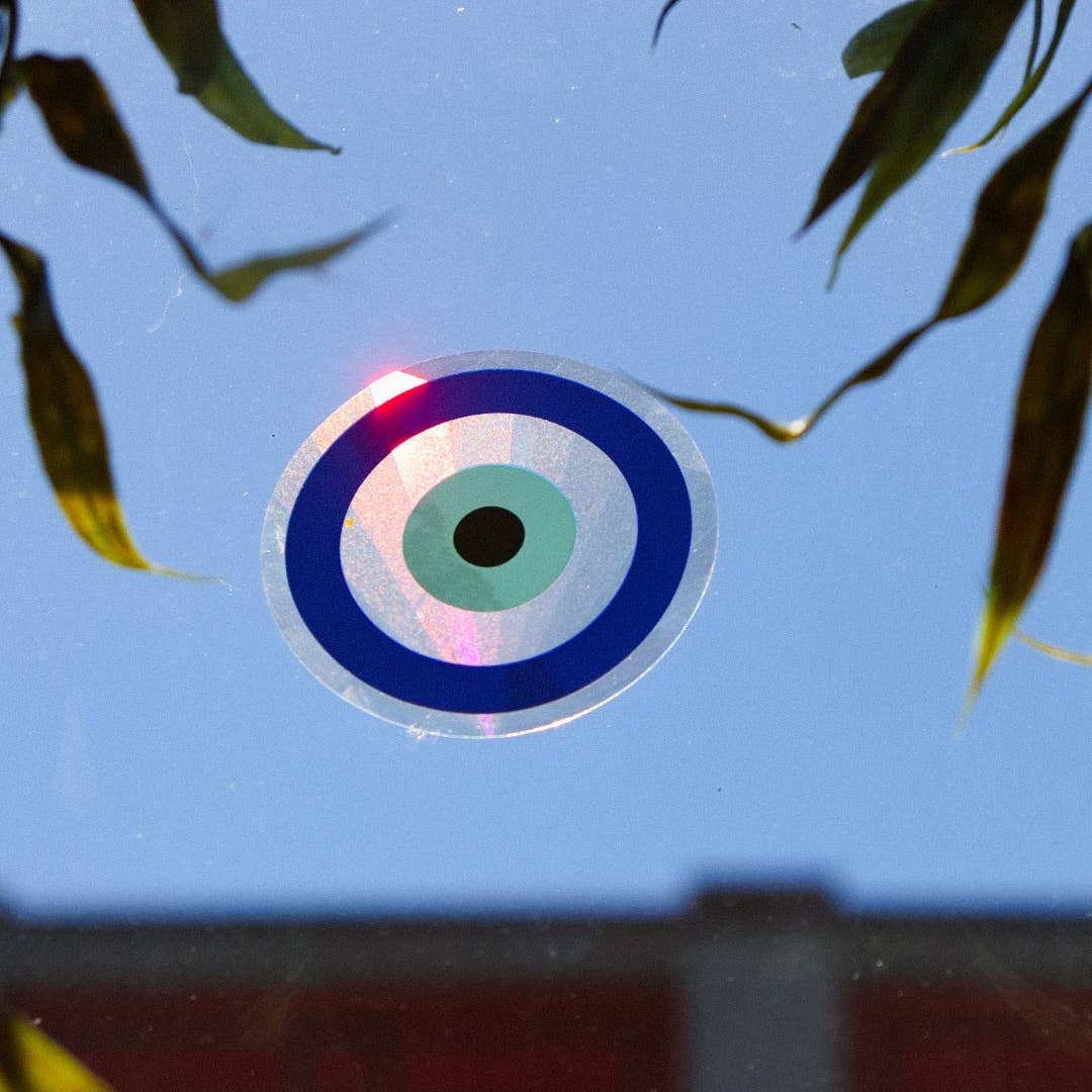 Blue Evil Eye Mini Suncatcher Sticker